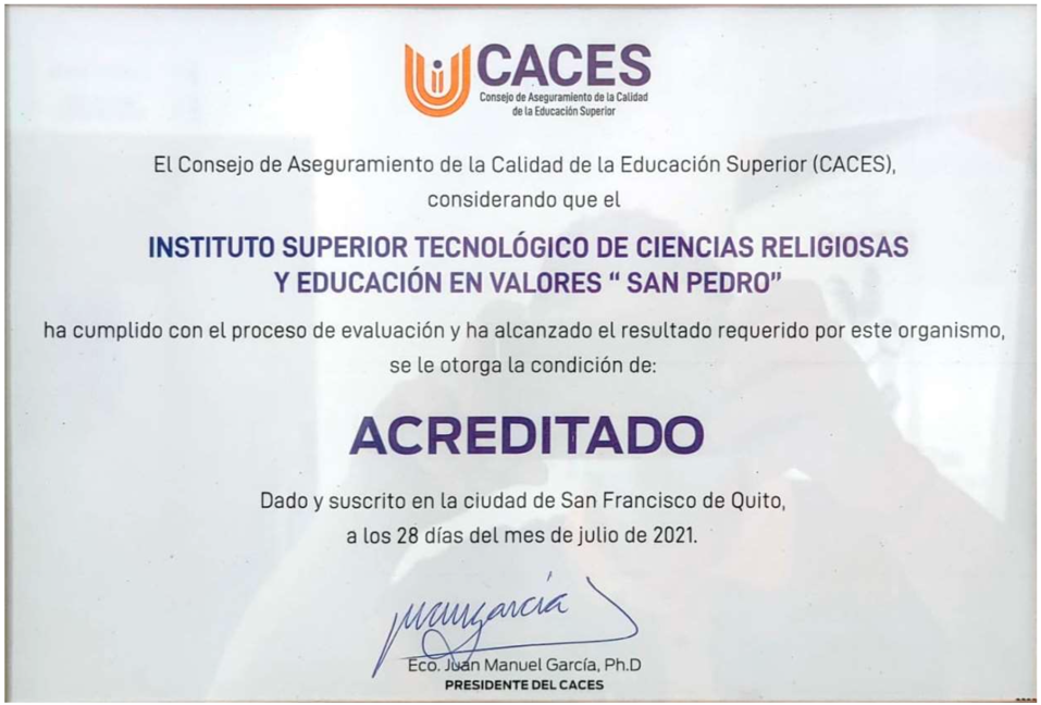 Acreditaci&oacute;n ISTSPE